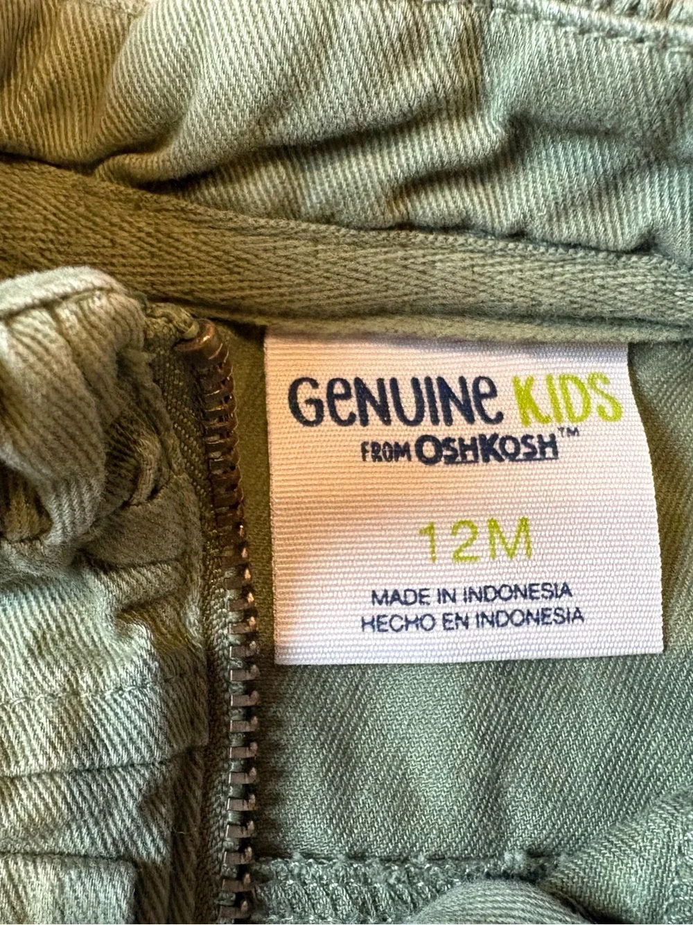 Winter Bundle-OshKosh B'gosh Green Utility Jacket and Striped Knit Cardigan 103